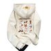 Retro Hong Kong Style Embroidered Hooded Sweatshirt Thickened Warm Fleece Lined Jacket Autumn Winter Heavy Duty for Women_ecoleips.com