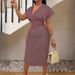 Women's Clothing V Neck High Waist Skirt One Piece_ecoleips.com