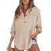 Wholesale Of Large-Size Women's Waffle Knit Tops For Autumn And Winter_ecoleips.com