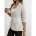 V 64003 Solid Long-sleeve Suit, Solid Color Long-sleeve Blazer, New European And American Style_ecoleips.com