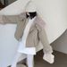girl Girl Winter New Korean Version Fleece-Lined Thickened Turn-Down Collar Plush Parka Short Coat For Women Casual Warm Versatile_ecoleips.com