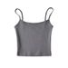 Women's Clothing Flat Short Camisole Vest Female Fashion Elastic Tight Camisole Basic Top_ecoleips.com