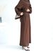 Loriya Slim Fit Elegant Dress High Collar Thin Strap Solid Color Style Plus Size Women's Clothing LR702_ecoleips.com