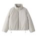 girl Girl Girl Louvre Winter New Korean Style Fashionable Drawstring Hem Bud 90 White Goose Down Jacket Warm Design Coat For Women_ecoleips.com