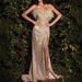 Women New Sequined Feather Evening Dress Off Shoulder Backless Side Slit Formal Prom Gown For Banquet Party_ecoleips.com