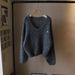 Korean Style Oversized V-Neck Knit Sweater Women's Loose Fit Long Sleeve Pullover - Soft Thick Winter Casual Chunky Knit Top (Multiple Colors)_ecoleips.com