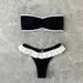 2024 New Style Swimsuit, Strapless Ruffle Triangle Beach Hot Spring Bikini Swimwear_ecoleips.com