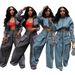 Women's Clothing Women's Casual Loose Fitting Denim Suit_ecoleips.com