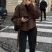 Wool-Blend Double-Breasted Trench Coat – Women’s Fashion Outerwear With Belt, Oversized Lapel & Mid-Length Cut (Dark Brown, S-XL)_ecoleips.com