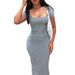 Women's Short-Sleeved Dress Bodycon Skirt Long Dress_ecoleips.com