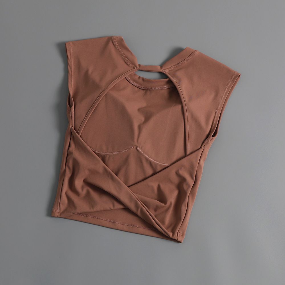 Women's Clothing Sports Underwear For Women, Beautiful Back And Waist Yoga Wear Vest, One Piece Running Shockproof Outer Wear Fitness Bra Bra_ecoleips.com