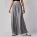 "Elegant Flowy High-Waisted Wide Leg Pants For Women - Soft Stretchy Dance Lounge Pants With Draped Hemline In Multiple Colors"_ecoleips.com