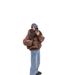 Women's Short Puffer Jacket With Raccoon Fur Trim - Thickened Loose Fit Winter Coat For Warmth & Style (Multiple Colors)_ecoleips.com