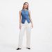 Women's Clothing Summer Women's Sleeveless Slim Fit Denim Vest Round Neck Shoulder Vest For Formal & Casual For Women_ecoleips.com