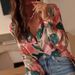 Women's Clothing Temperament Leisure Summer New Long Sleeved Printed Lapel Shirt Leisure Vacation Ladies Shirt Large Size_ecoleips.com