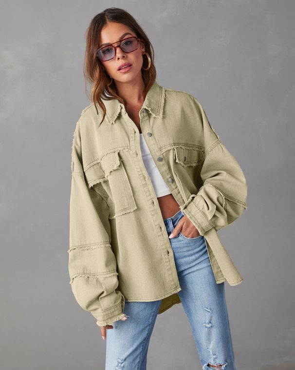 Solid-Colored Jackets For Women In Autumn And Winter Are Fashionable And Versatile. Long-Sleeved Denim Jackets With Brus_ecoleips.com