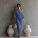 Spring Summer Women's Cotton Linen Long Dress High-End Long Sleeve Elegant And Sophisticated Style_ecoleips.com