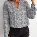 Elegant V-Neck Long Sleeve Blouse for Women Stylish Polyester Office Casual Shirt Comfortable Fall Winter Top_ecoleips.com