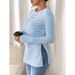 Spring/Summer Striped Fashion T-Shirt With Slimming Effect, Versatile Design, Plus-Size Women's Top_ecoleips.com
