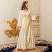 Modest Abaya Dress Elegant Embroidered Abaya Dress – Modest Long Sleeve Maxi Gown With Floral Lace Trim_ecoleips.com