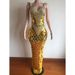 Diamond Mirror Dress Elegant Red Carpet Gown With Rhinestone Lens Design Spaghetti Straps Slim Waist And Flattering Fit Women's Party Wear_ecoleips.com