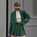 New Short Suit Shorts Suit Double Breasted Short Suit + Pleated Short Skirt Pants_ecoleips.com