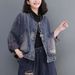 K Cowboy Jacket Long Sleeved Dark Retro Loose Short Casual Patchwork Women's Clothing_ecoleips.com