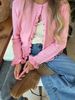 Women's Solid Color Knitted Cardigan Loose Temperament Long Sleeve Sweater Casual Fashion Pullover_ecoleips.com