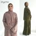 Elegant Embroidered Plus Size Kaftan Dress Boho Chic Long Sleeve Tunic For Women Open Front Optional Scarf Coffee Army Green Lilac_ecoleips.com