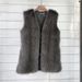 Women's Clothing Tuscan fox fur winter mid length fur vest warm female vest coat soft_ecoleips.com