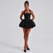 Women's Clothing Sexy Waist Slimming Puffy Skirt Halter Neck Tie Bow Dress_ecoleips.com