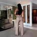 Women's Clothing sweet and spicy style sexy navel baring suspenders high waist wide leg pants suit for women_ecoleips.com