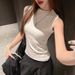Round-neck Pure Cotton Sleeveless Top For Men Women, Suitable As A Base Layer Or Outerwear, Slim-fit And Stylish, New_ecoleips.com