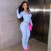 Women's Clothing Autumnal Solid Color Letter Print Hooded Top And Sexy Tight Pants Set Fashion_ecoleips.com