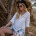 Women's Clothing Hand Crocheted Patchwork Solid Color Hollow Beach Irregular Tassel Blouse Bikini Swimsuit_ecoleips.com