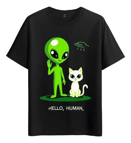 Women's T-Shirts Tshirt Muscle Freaks Cat Cartoon Style Alien_ecoleips.com