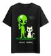 Women's T-Shirts Tshirt Muscle Freaks Cat Cartoon Style Alien_ecoleips.com
