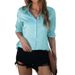 Women's Comfortable Satin Speckled Print Long Sleeve Loose Fit Blouse – Casual Spring Shirt 2026_ecoleips.com
