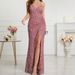 Women's Clothing Evening Dress Banquet Temperament Slim Daily V Neck Sequin Dress_ecoleips.com