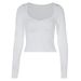 Trendy Sexy Solid Color Long Sleeve Crop Top Dress Summer New Arrival Slim Fit Belly Exposing Fashion Women Daily Casual Dress_ecoleips.com