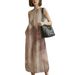 European And American French Lantern Long Skirt, Digital Printed Neck Hanging Flower Bud Skirt, Women's Clothing_ecoleips.com