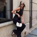 Women's Clothing Women's Style Minimalist Commuter Two-Piece Set Black Vest And Trousers Cotton Linen Summer For Formal & Casual For Women_ecoleips.com