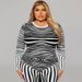 Women's Clothing Plus Size Women's Irregular Striped Long Sleeved Dress Long Sleeve For Formal & Casual For Women_ecoleips.com