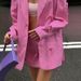 K New Mini Suit Jacket For Women With High-end Design, Niche Butterfly Bow Pink Loose Casual Suit_ecoleips.com