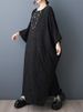 2026 Summer New Oversized Black Vintage Dresses For Women Short Sleeve Loose Casual Long Femme Dress Fashion Elegant Clothing_ecoleips.com