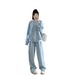 New Suede Hooded Running Sports Style For Women, Spring Loose-fitting Casual Top And Pants Two-piece Set_ecoleips.com