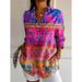 Women's Summer New Trendy Seven-Sleeve Animal Pattern Print 3D Shirt_ecoleips.com