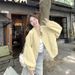 Creamy Yellow Workwear-style Trench Coat For Women, Spring Autumn 2026 New Model, Youthful Design, Unique And Exquisite,_ecoleips.com