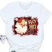 European And American Cross-border Foreign Trade Women's Clothing Christmas Merry Round Neck Printed Ladies Short Sleeve_ecoleips.com