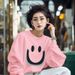 Women's Winter Fleece Lined Thickened Long Sleeved T-Shirt Pure Cotton round Neck Pullover Loose Fit Top 320G_ecoleips.com